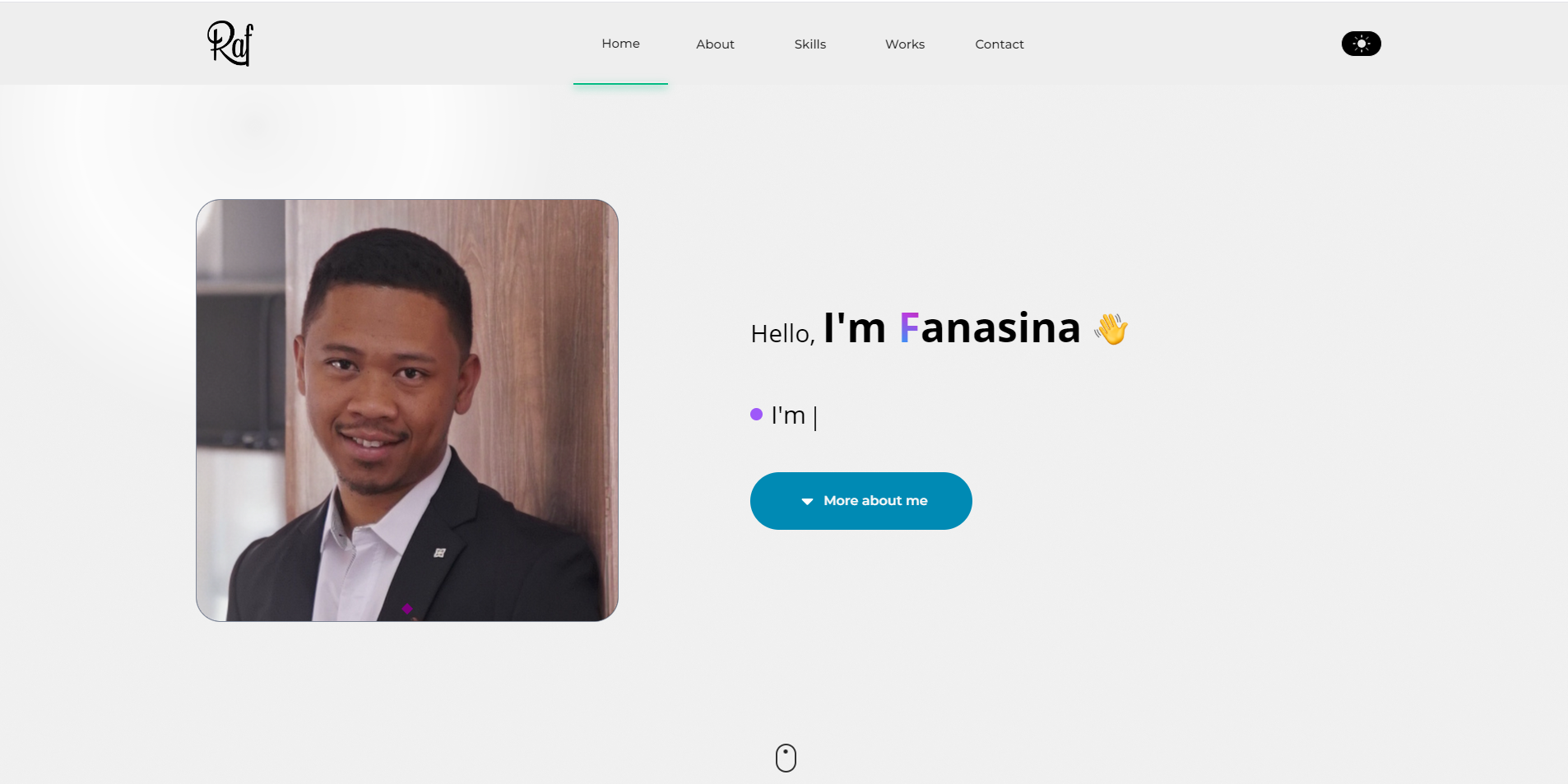 Screenshot of Portfolio Website v1